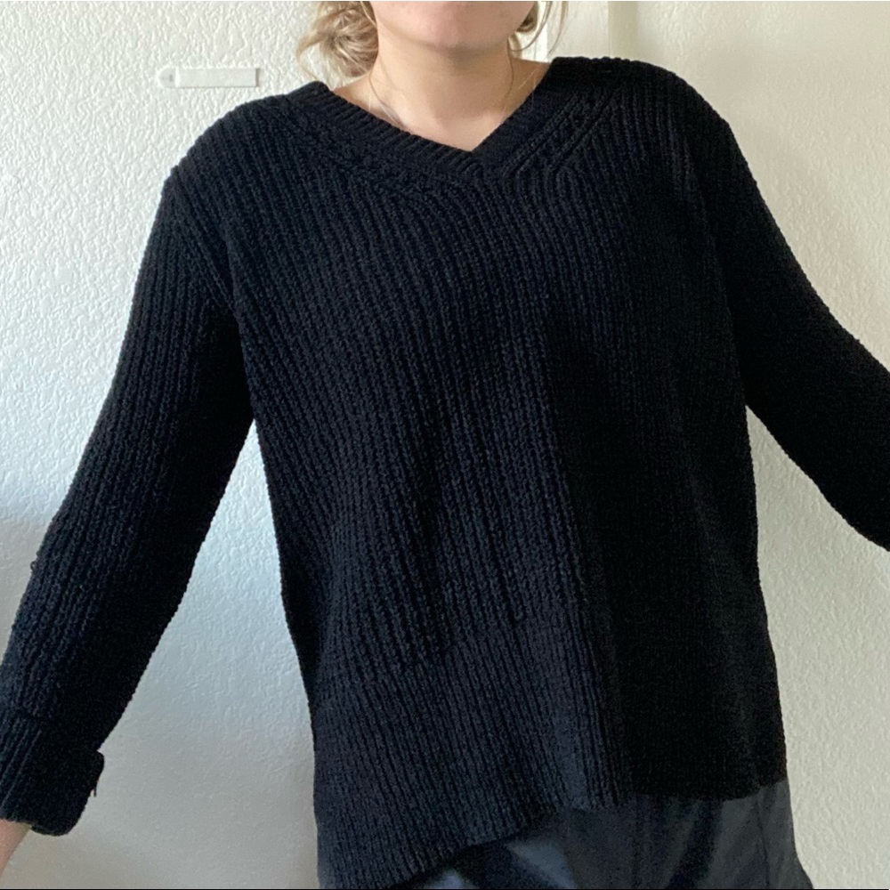Black V Neck Sweater